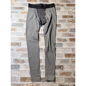 Under Armour ColdGear Compression Leggings Gray Base Layer Tights Womens Medium